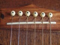 Acoustic guitar closeup Royalty Free Stock Photo