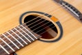 Acoustic guitar closeup Royalty Free Stock Photo