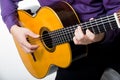 Acoustic guitar guitarist man classical Royalty Free Stock Photo