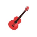 Acoustic guitar hand drawn icon Royalty Free Stock Photo