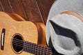 Acoustic Guitar With Hat