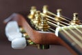 Acoustic guitar headstock Royalty Free Stock Photo