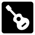 Acoustic guitar icon illustration Royalty Free Stock Photo