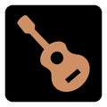 Acoustic guitar icon illustration Royalty Free Stock Photo
