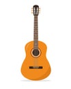 Acoustic Guitar icon. Wooden stringed musical instrument Royalty Free Stock Photo