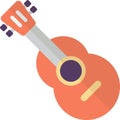 Acoustic guitar illustration in minimal style Royalty Free Stock Photo