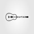 acoustic Guitar logo or bass for music symbol vector illustration design Royalty Free Stock Photo