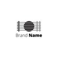 Acoustic guitar logo template design Royalty Free Stock Photo