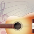 Acoustic Guitar Musical Background Royalty Free Stock Photo