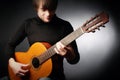 Acoustic guitar player Classical guitarist Royalty Free Stock Photo