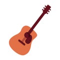 Acoustic guitar semi flat color vector object Royalty Free Stock Photo
