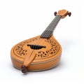 Traditional Mandolin On White Background - Byzantine-inspired 3d Art Royalty Free Stock Photo