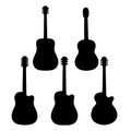 Acoustic guitar silhouettes