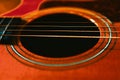 Guitar soundhole Royalty Free Stock Photo