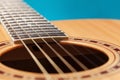 Acoustic guitar upclose Royalty Free Stock Photo