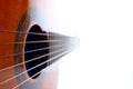 Acoustic guitar on the white background Royalty Free Stock Photo