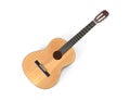 Acoustic guitar on white background