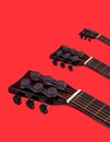 Acoustic guitars heads necks