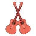 Acoustic guitars music instrument cartoon