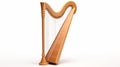 Isolated Acoustic Harp on White Background generated by AI tool Royalty Free Stock Photo