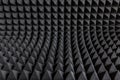 Acoustic insulation foam panels forming a pattern. Audio soundproofing in studio Royalty Free Stock Photo