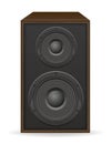 Acoustic loundspeaker vector illustration Royalty Free Stock Photo