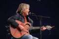 Acoustic solo concert of the singer, poet and composer Vyacheslav Malezhik open szenen the Central square of the city of Royalty Free Stock Photo