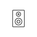 Acoustic speaker line icon Royalty Free Stock Photo