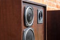 Acoustic system Radiotehnica S90, 35 s-012. Soviet vintage audio equipment. Musical columns made of plywood