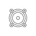 acoustics line. Element of computer parts for mobile concept and web apps illustration. Thin line icon for website design and