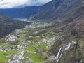 Acquafraggia waterfalls in Valchiavenna valley Royalty Free Stock Photo