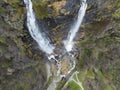 Acquafraggia waterfalls in Valchiavenna valley Royalty Free Stock Photo