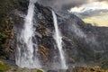 Acquafraggia waterfalls in Valchiavenna valley Royalty Free Stock Photo