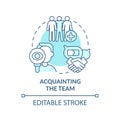 Acquainting team turquoise concept icon Royalty Free Stock Photo
