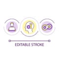 Acquire technical skills loop concept icon Royalty Free Stock Photo