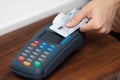 Acquiring,digital payment,hand pays by credit card via contactless terminal