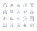Acquiring understanding line icons collection. Comprehension, Insight, Perception, Cognition, Awareness, Knowledge
