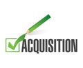 acquisition check mark illustration design Royalty Free Stock Photo