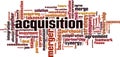 Acquisition word cloud Royalty Free Stock Photo
