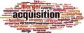 Acquisition word cloud Royalty Free Stock Photo