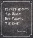 Acquits the raven Juvenal