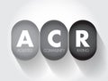 ACR - Adjusted Community Rating acronym, medical concept background Royalty Free Stock Photo