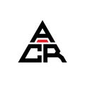 ACR triangle letter logo design with triangle shape. ACR triangle logo design monogram. ACR triangle vector logo template with red Royalty Free Stock Photo