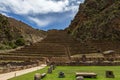 Acrcheological site in Ollantaytambo in Peru Royalty Free Stock Photo