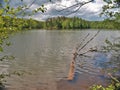 Storm Clouds over Fairy Stone Lake in Virginia Royalty Free Stock Photo