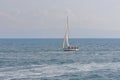 Acre, Israel - 11.05.2018: Sports rest on the Mediterranean sea. Sea trip on a yacht