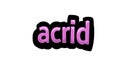 ACRID writing vector design on a white background