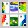 Acrilic Texture Banner Set Royalty Free Stock Photo