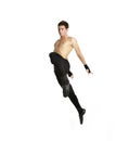 Acrobat dancer jumping