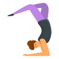 Acrobat icon cartoon vector. Dancer gymnast